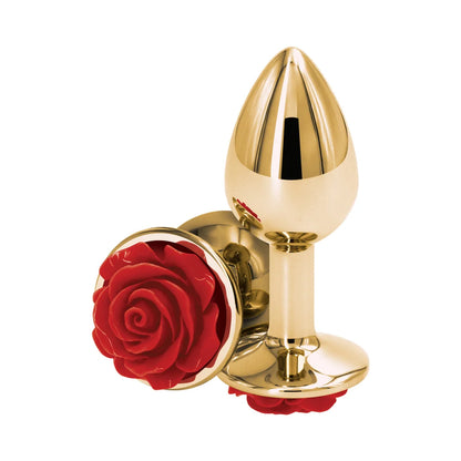 Rear Assets Rose Anal Plug Red SMALL